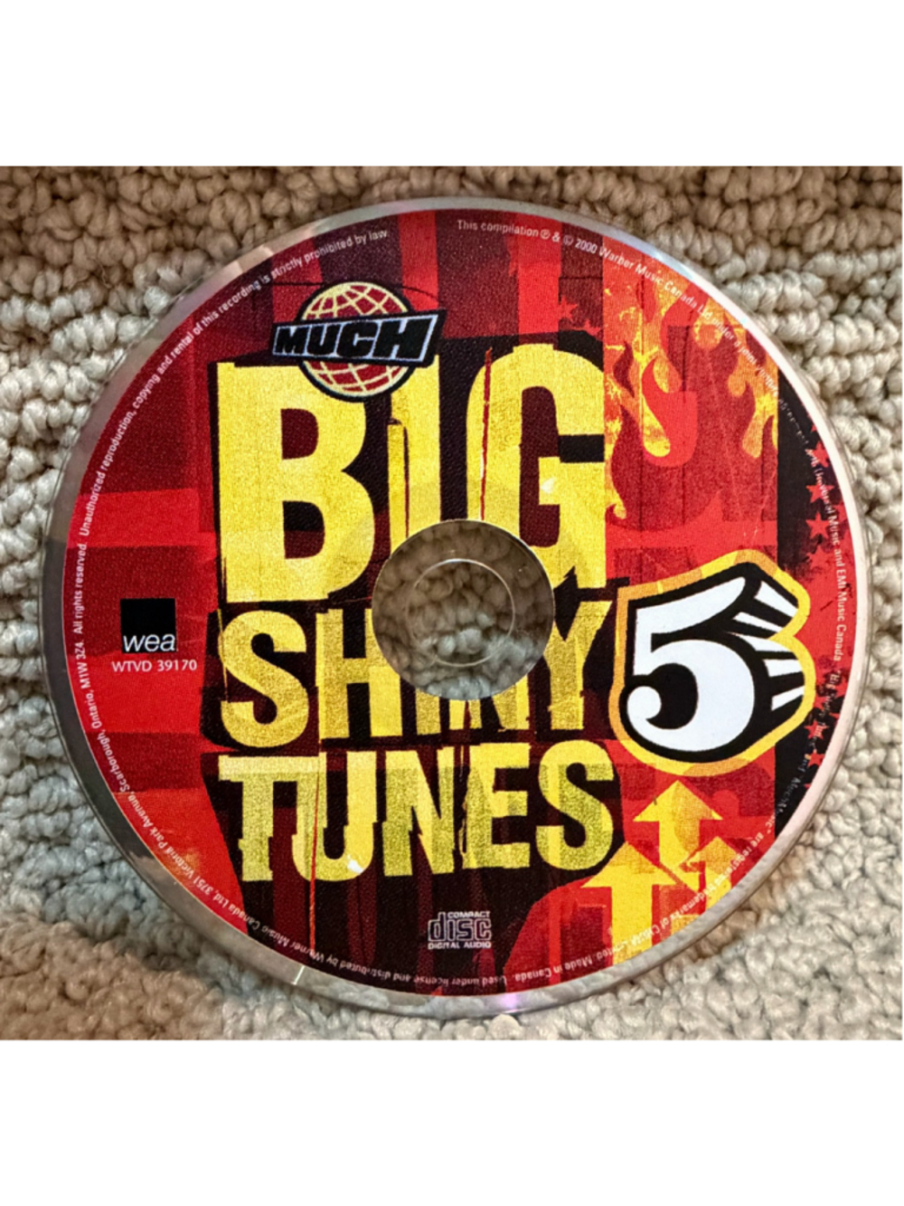 Much Music Big Shiny Tunes 5 CD Compilation Red and Yellow One Size
